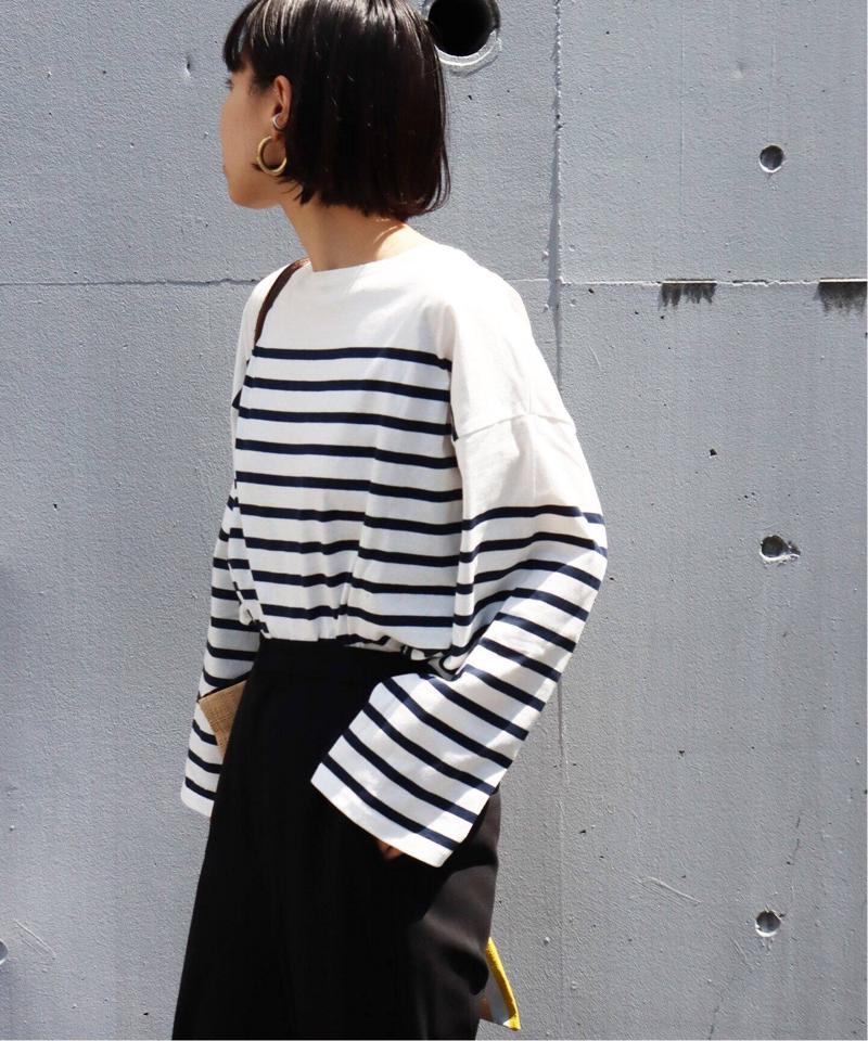 パネルボーダーボートネックTEE◆（JOURNAL STANDARD relume）