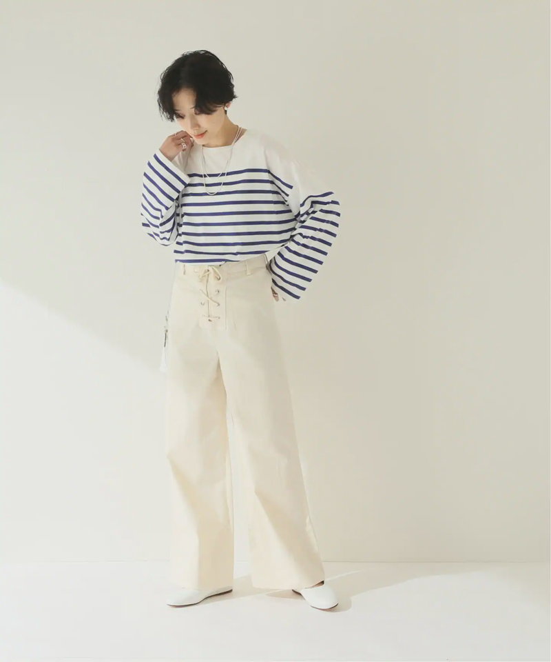 パネルボーダーボートネックTEE◆（JOURNAL STANDARD relume）