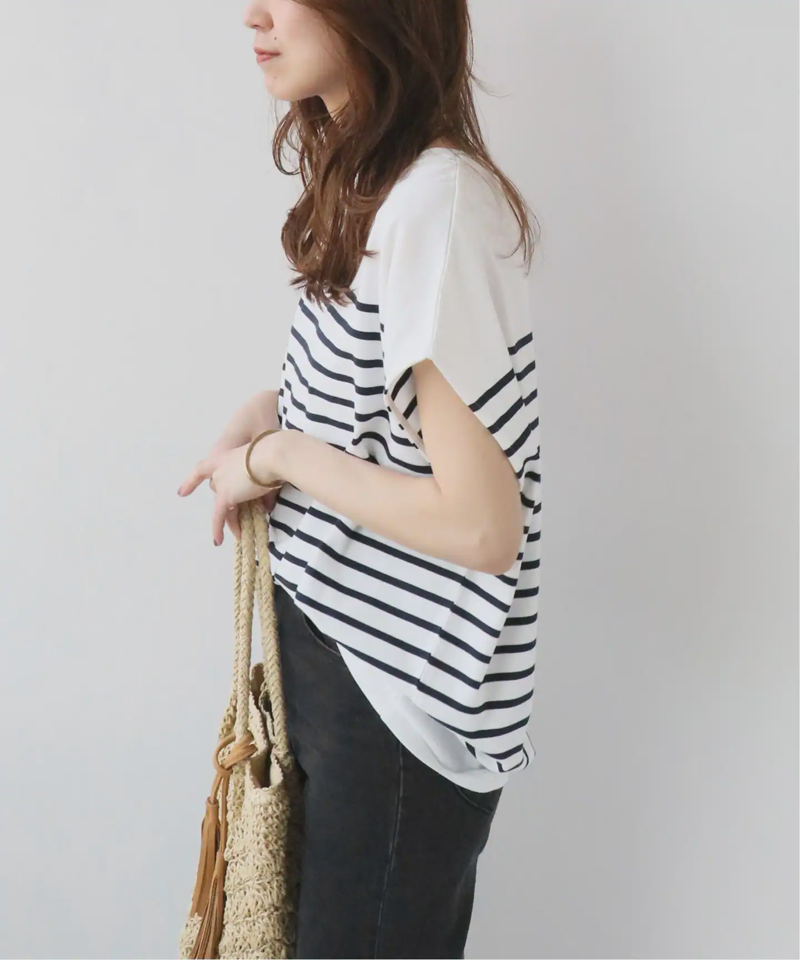 フレンチスリーブボーダーTEE◆（JOURNAL STANDARD relume）