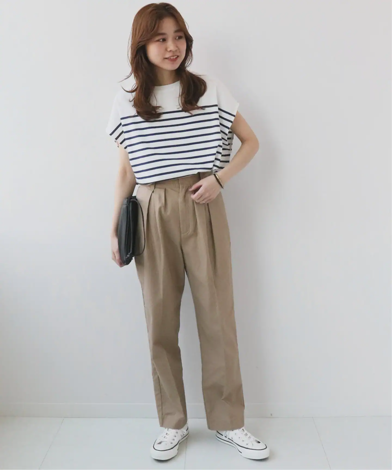 フレンチスリーブボーダーTEE◆（JOURNAL STANDARD relume）