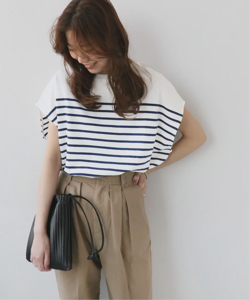 フレンチスリーブボーダーTEE◆（JOURNAL STANDARD relume）
