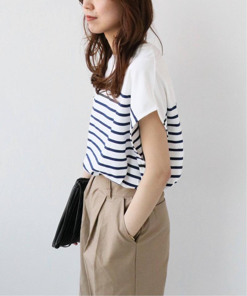 フレンチスリーブボーダーTEE◆（JOURNAL STANDARD relume）