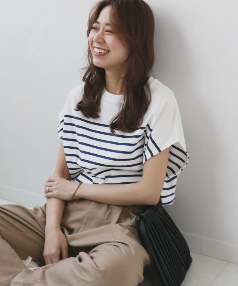 フレンチスリーブボーダーTEE◆（JOURNAL STANDARD relume）