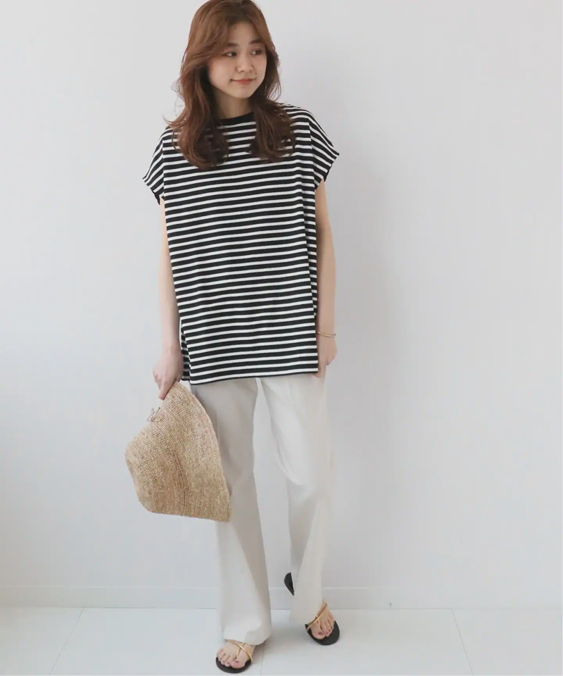 フレンチスリーブボーダーTEE◆（JOURNAL STANDARD relume）