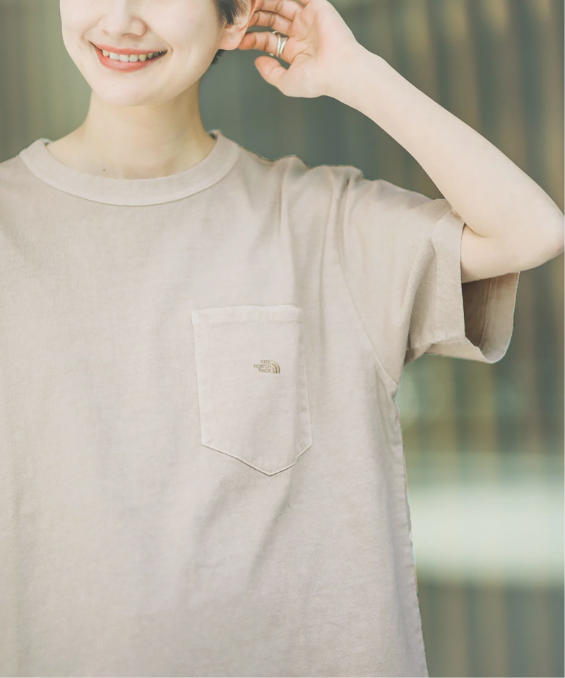 【THE NORTH FACE PPL】TNF PPL 7OZ PIGMENT DIE H/S ポケットTシャツ◆（JOURNAL STANDARD）