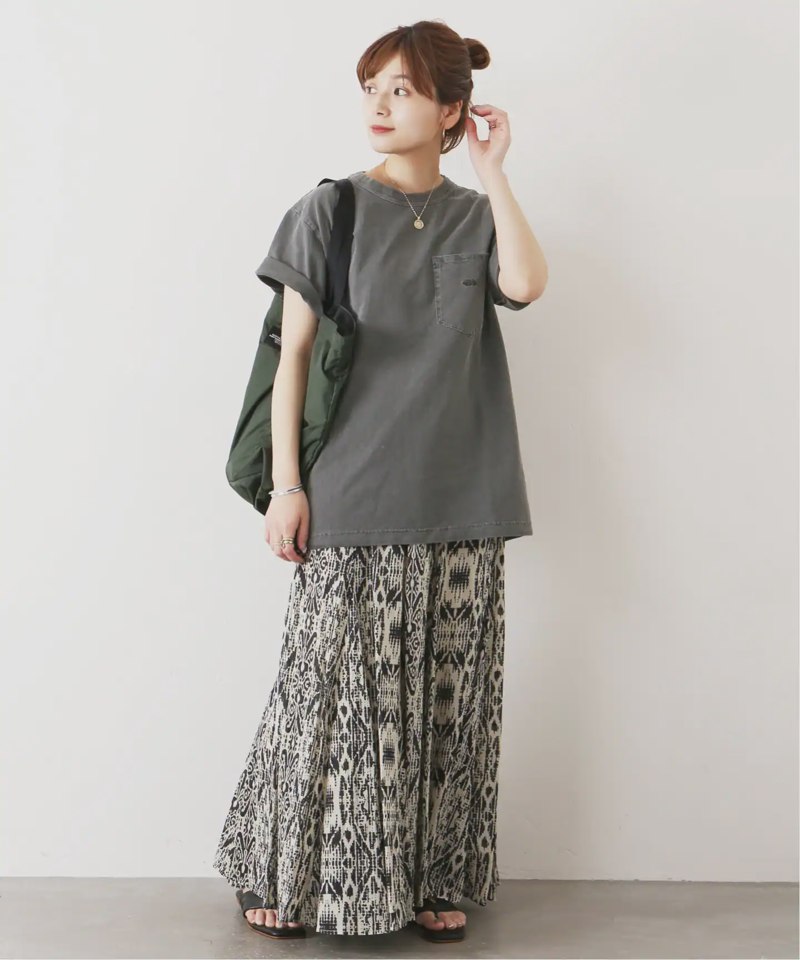 【THE NORTH FACE PPL】TNF PPL 7OZ PIGMENT DIE H/S ポケットTシャツ◆（JOURNAL STANDARD）