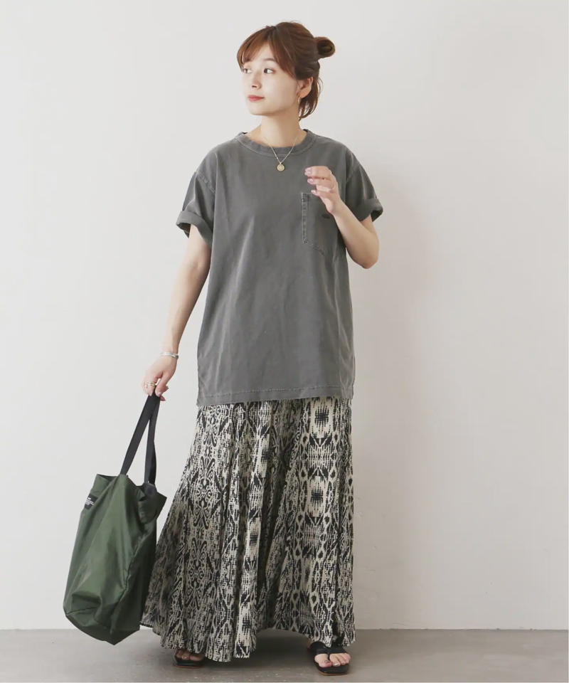 【THE NORTH FACE PPL】TNF PPL 7OZ PIGMENT DIE H/S ポケットTシャツ◆（JOURNAL STANDARD）
