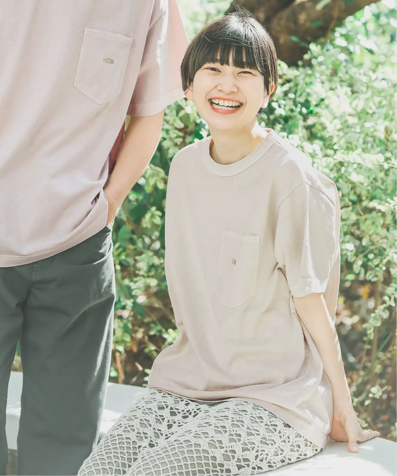 【THE NORTH FACE PPL】TNF PPL 7OZ PIGMENT DIE H/S ポケットTシャツ◆（JOURNAL STANDARD）