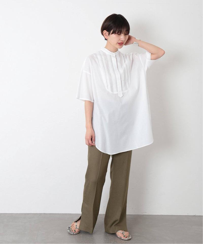 スタンドカラー ピンタックブラウス◆（JOURNAL STANDARD L'ESSAGE）