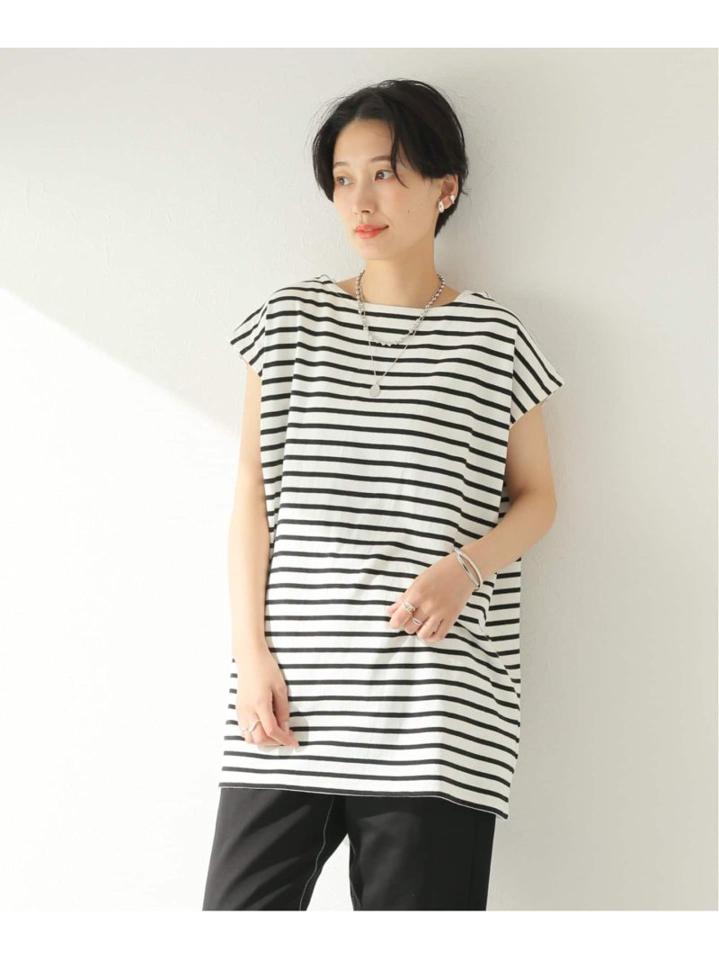 ボーダーフレンチスリーブTシャツ