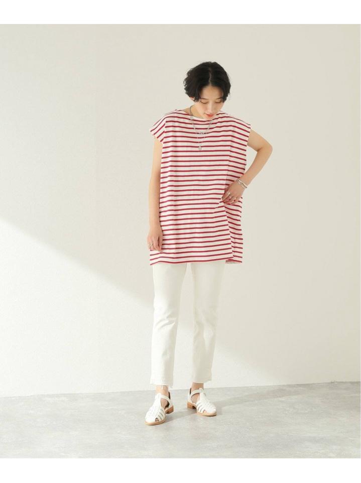 ボーダーフレンチスリーブTシャツ