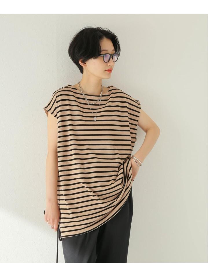ボーダーフレンチスリーブTシャツ