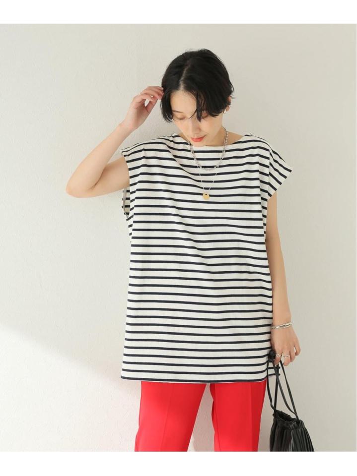 ボーダーフレンチスリーブTシャツ