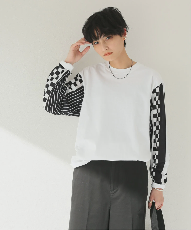【NOMA t.d.】N STRIPE SLEEVE TEE：カットソー（JOURNAL STANDARD relume）