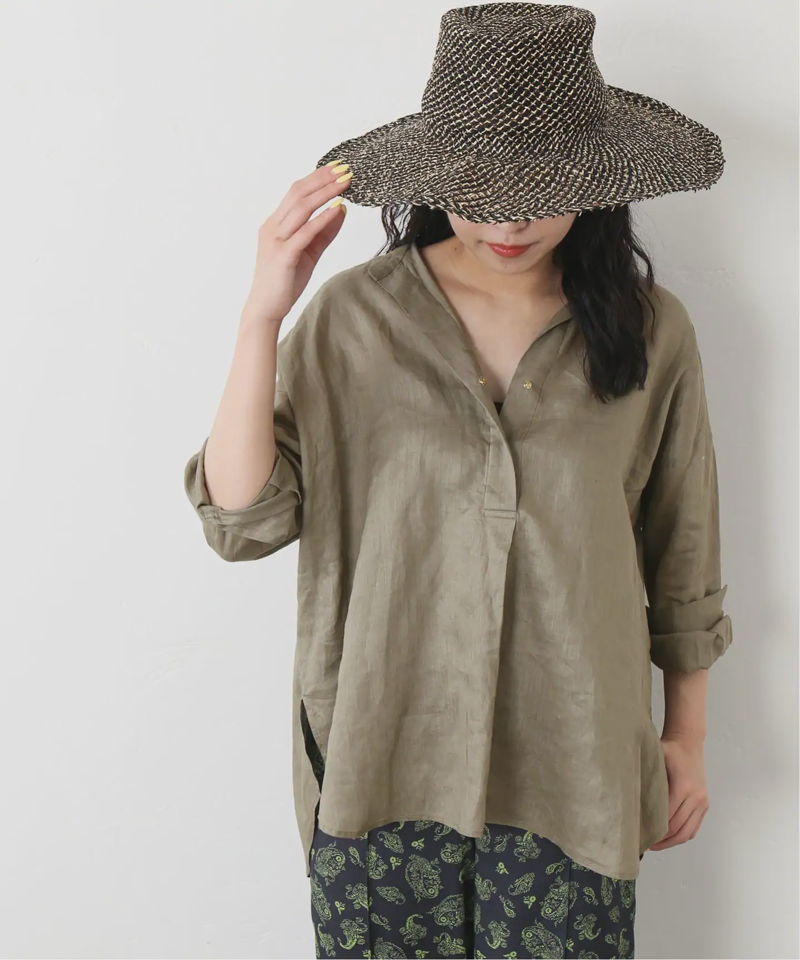 FRENCH LINEN ワイドスキッパーブラウス◆（JOURNAL STANDARD L'ESSAGE）