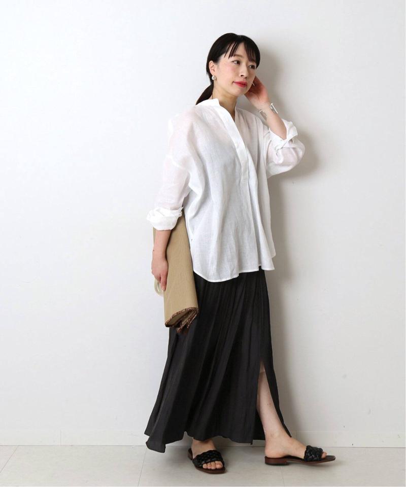 FRENCH LINEN ワイドスキッパーブラウス◆（JOURNAL STANDARD L'ESSAGE）