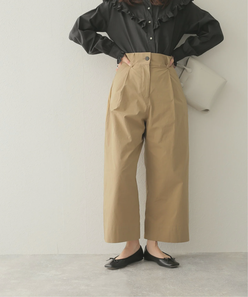 【STUDIO NICHOLSON/スタジオ ニコルソン】 POWDER COTTON PLET FRON：パンツ（JOURNAL STANDARD）