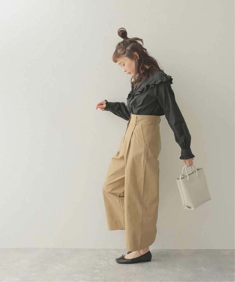 【STUDIO NICHOLSON/スタジオ ニコルソン】 POWDER COTTON PLET FRON：パンツ（JOURNAL STANDARD）