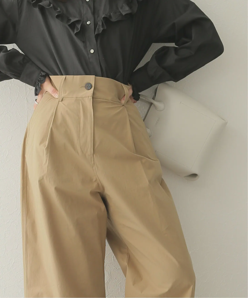 【STUDIO NICHOLSON/スタジオ ニコルソン】 POWDER COTTON PLET FRON：パンツ（JOURNAL STANDARD）