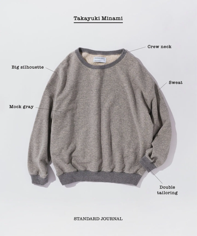 【STANDARD JOURNAL / スタンダード ジャーナル】by MINAMI Sweat 001 size（JOURNAL STANDARD）