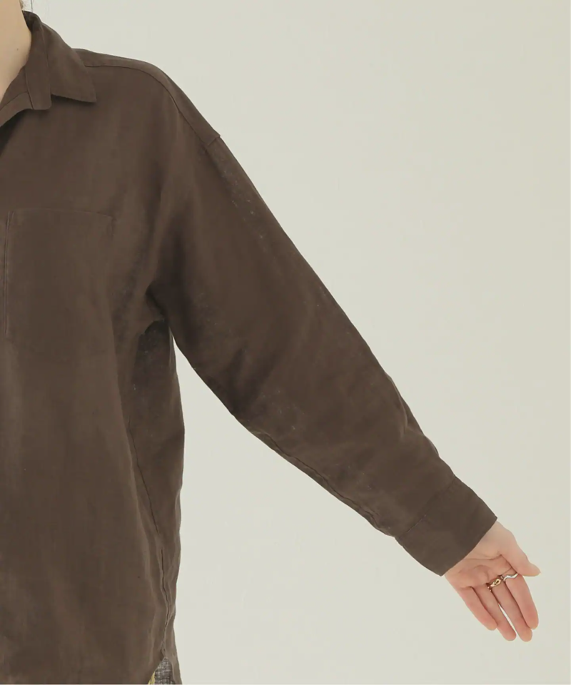 No.66フレンチリネンビッグスキッパーシャツ◆（JOURNAL STANDARD relume）