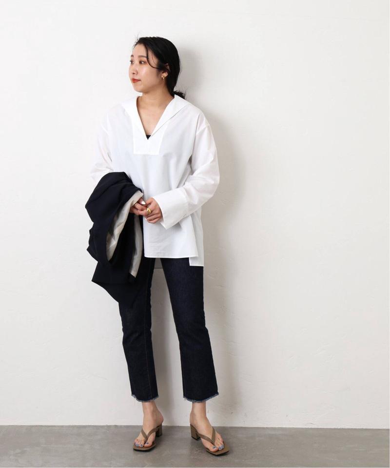 スーピマコットンセーラーカラープルオーバー◆（JOURNAL STANDARD L'ESSAGE）