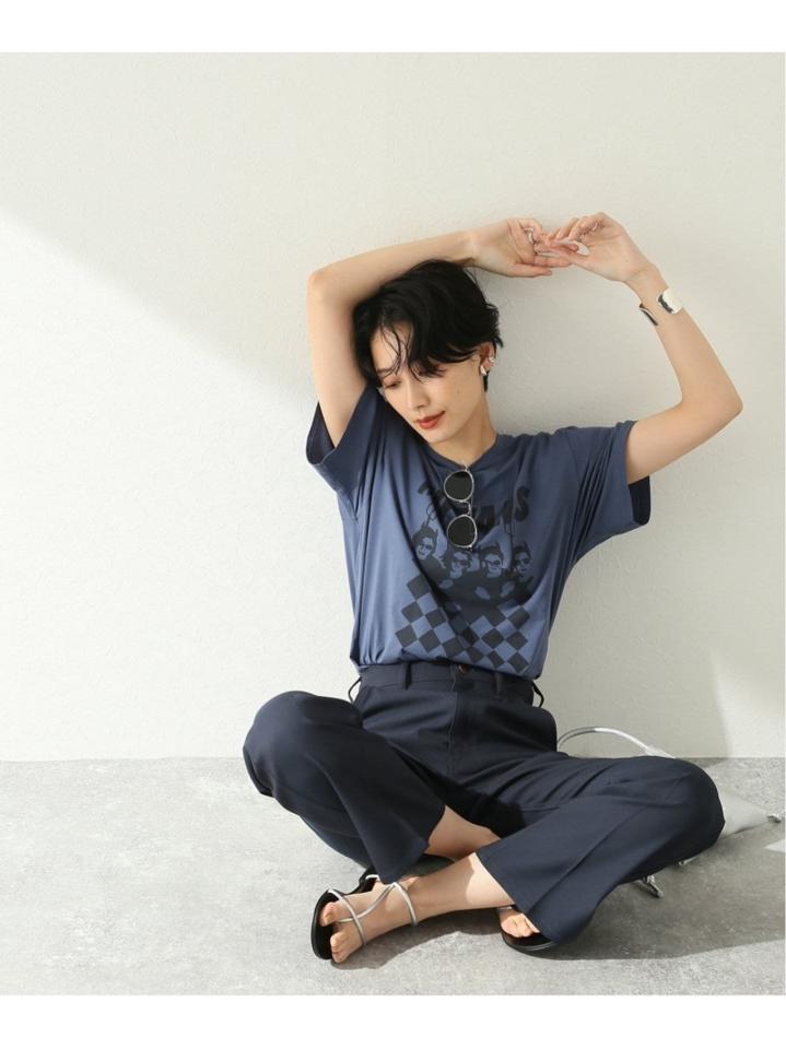 クリアコットンプリントTシャツ
