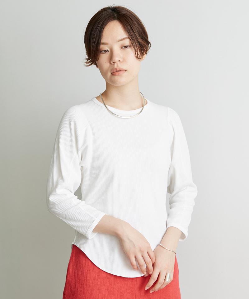 ●○60/2強撚ランダムテレコ パフプルオーバー（nitca）