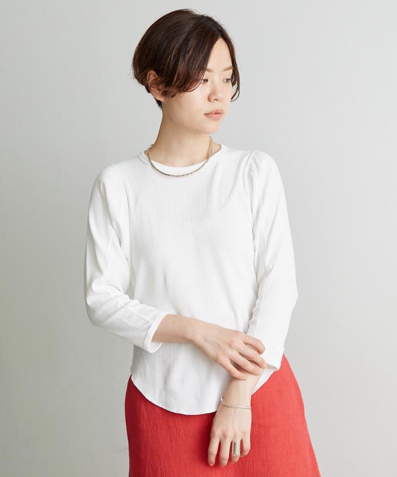 ●○60/2強撚ランダムテレコ パフプルオーバー（nitca）
