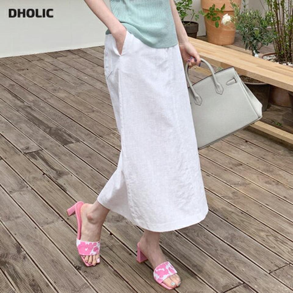 【只今20%OFF】リネン混スリットロングスカート・全3色・t68271 レディース 【sk】【スカート ロング ロングスカート スリット リネン 単色 無地 シンプル ベーシック カジュアル 春 夏 秋 韓国 ファッション】【ハイホリHIHOLLI】【LN】