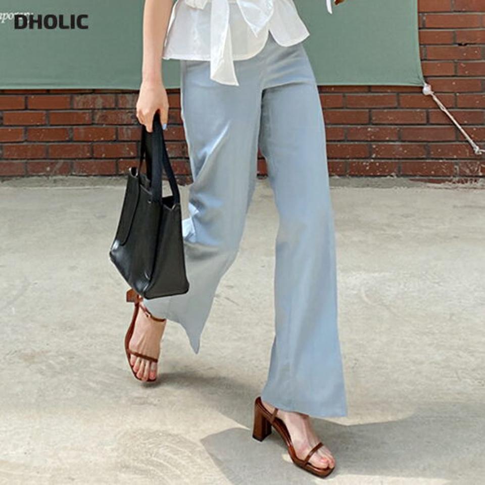 【全品10%OFF】バックゴムロングスラックス・全3色・t57370 レディース 【pt】【韓国 ファッション ボトムス ロング ロングパンツ 美脚 スラックス 足長 フィット スリム 10分丈 体型カーバー 細身 ハイウエスト ブーツカット 夏 春】