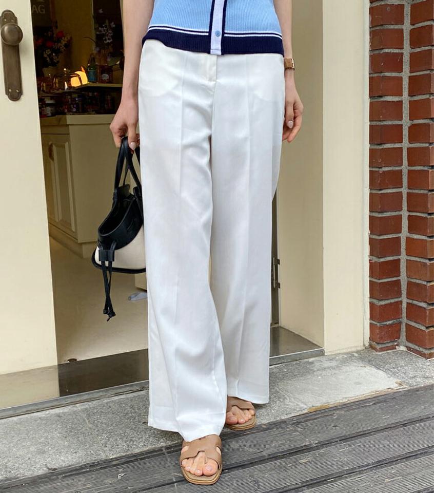 【全品10%OFF】バックゴムロングスラックス・全3色・t57370 レディース 【pt】【韓国 ファッション ボトムス ロング ロングパンツ 美脚 スラックス 足長 フィット スリム 10分丈 体型カーバー 細身 ハイウエスト ブーツカット 夏 春】