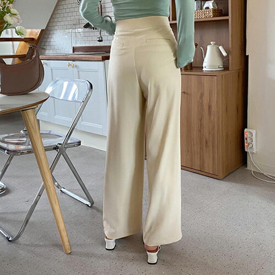 タックワイドスラックス・全3色・t65310 レディース 【pt】 韓国 ファッション ボトムス ロング ロングパンツ 美脚 スラックス ツータック ワイド ストレート ワイドスラックス 10分丈 体型カーバー 細身 ハイウエスト 夏 春