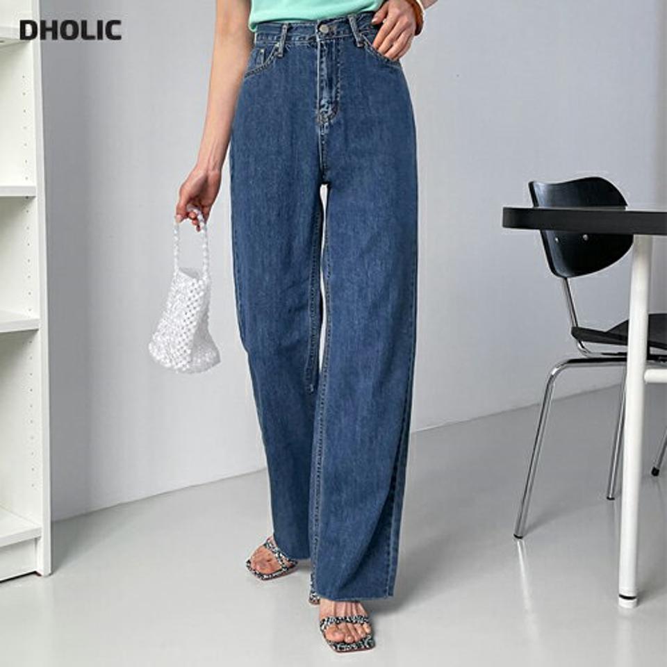 ワイドロングデニムパンツ・全2色・t65149 レディース 【pt】 韓国 ファッション ボトムス ロング ロングパンツ 美脚 デニム ワイド ワイドデニム ウォッシング スリム 10分丈 体型カーバー 細身 ハイウエスト 夏 春