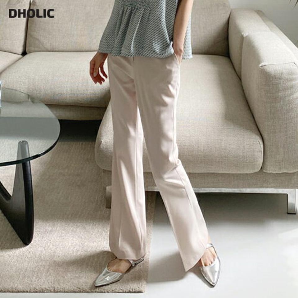 ツーボタンフレアスラックス・全3色・t65145 レディース 【pt】【韓国 ファッション ボトムス ロング ロングパンツ 美脚 スラックス ブーツカット オフィスカジュアル オフィス スリム 10分丈 体型カーバー 細身 ハイウエスト 夏 春】