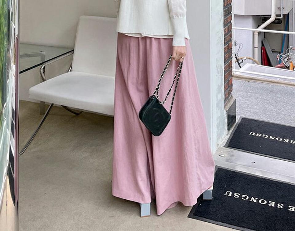 【只今10%OFF】リネンタックワイドパンツ・全3色・t68352 レディース 【pt】【パンツ ズボン ロングパンツ ワイド リネン タック 単色 無地 シンプル ラフ カジュアル 春 夏 韓国 ファッション】【ハイホリHIHOLLI】