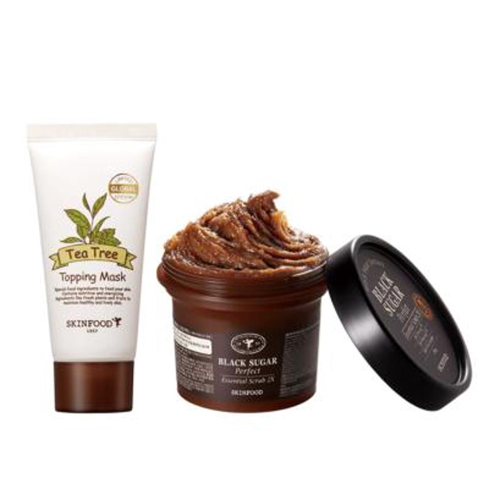 ブラックシュガー 2X＋ティーツリー トッピングマスクセット