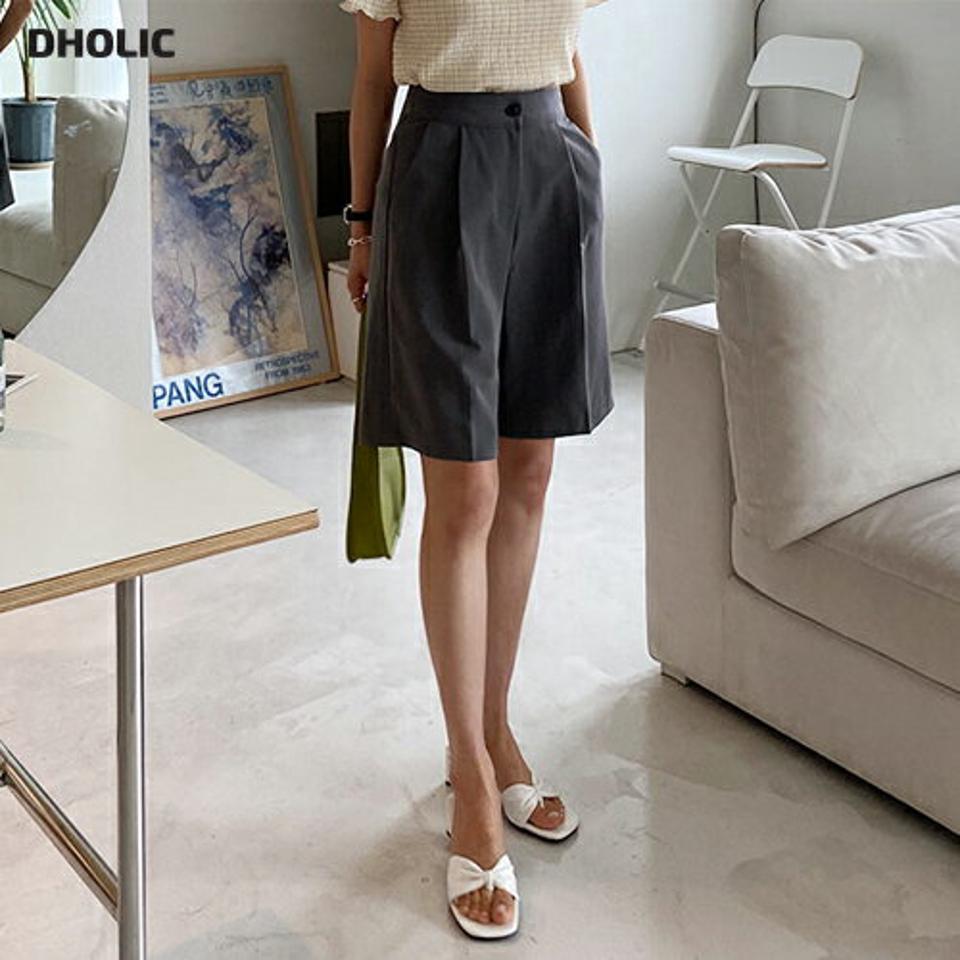 ワンタックハーフスラックス・全4色・t65362 レディース 【pt】 韓国 ファッション ボトムス ショート ショートパンツ 美脚 スラックス ハーフ ワイド ルーズ ゆったり ストレート 大人 スリム 体型カーバー 細身 バミューダパンツ 夏 春