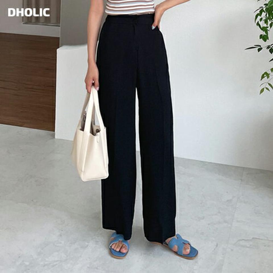 【全品10%OFF】レーヨン混スラックス・全3色・t65193 レディース 【pt】【韓国 ファッション ボトムス ロング ロングパンツ スラックス 美脚 ルーズ ゆったり ハイウエスト 足長 ワイド ストレート 大人 スリム 10分丈 体型カーバー 細身 夏 春】