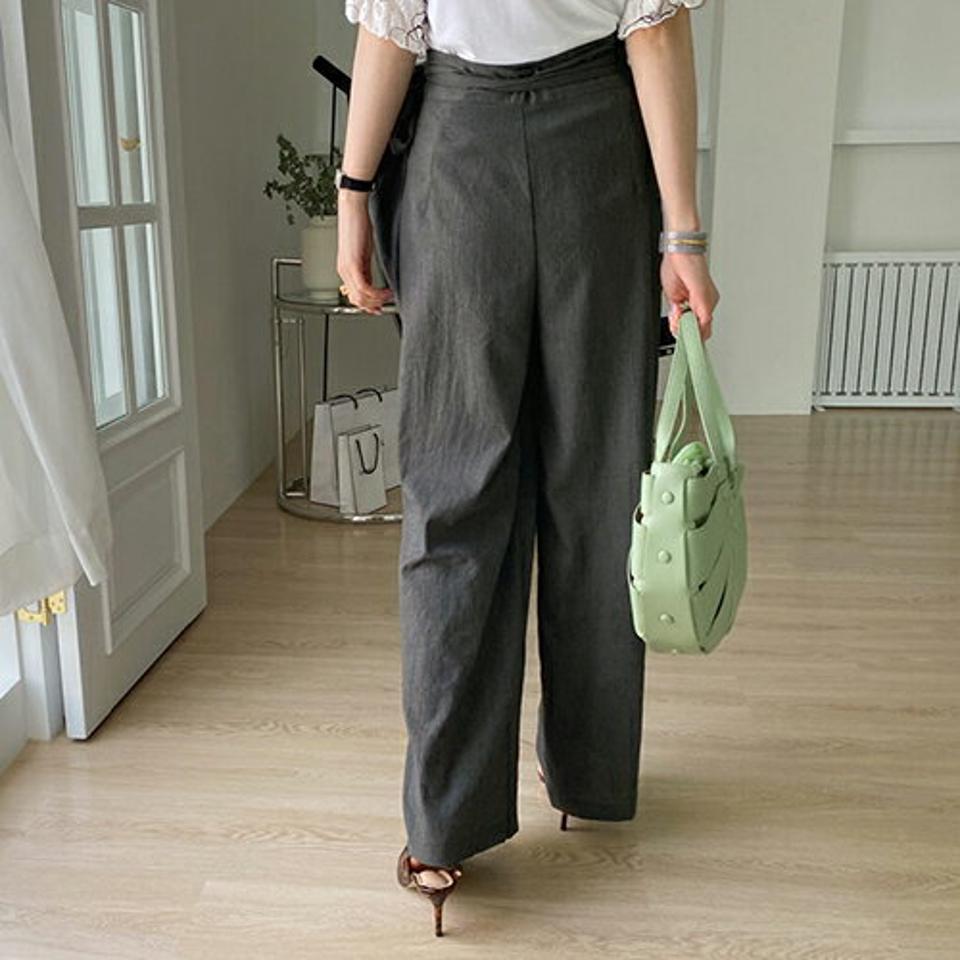 ラップワイドパンツ・全2色・t68409 レディース 【pt】【パンツ ズボン ロングパンツ ワイド ラップデザイン ラップパンツ カジュアル 大人 春 夏】【ハイホリHIHOLLI】