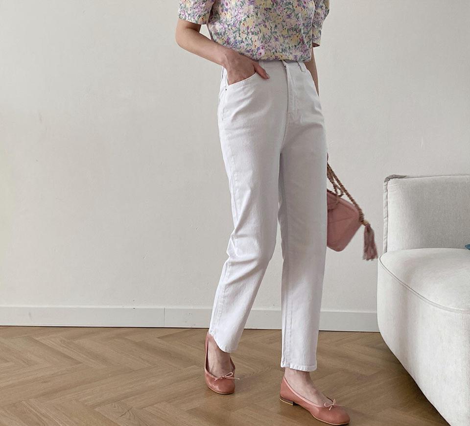 シークレットゴムスリムコットンパンツ・全3色・t62129 レディース 【pt】 韓国 ファッション ボトムス ロング ロングパンツ コットン スリム タイト フィット 美脚 スリム 足長 ストレート 大人 10分丈 体型カーバー 細身 夏 春