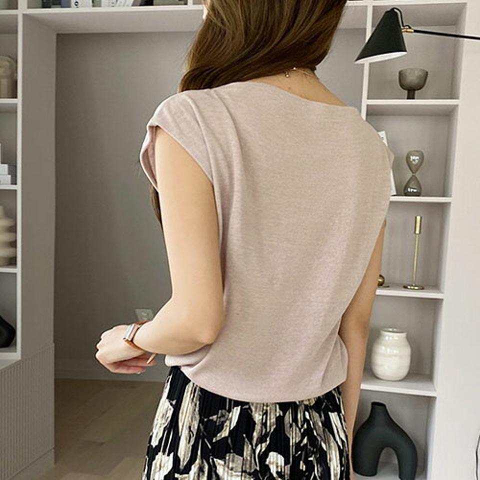≪人気商品再入荷≫ボートネックフレンチスリーブニット・全7色・b68509 レディース 【tops】 トップス ニット ショートスリーブ フレンチスリーブ ボートネック 単色 無地 シンプル ベーシック 春 夏 サマーニット 韓国ファッション ハイホリHIHOLLI