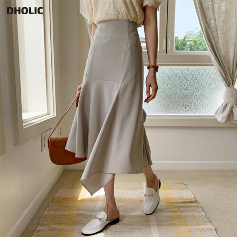 【全品10%OFF】アンバランスフレアスカート・全3色・t57434 レディース 【sk】【韓国 ファッション ボトムス スカート ロング ロングスカート シンプル Aライン アンバランス フレア ラッフル 大人 カジュアル フェミニン 体型カバー 細身 ベーシック 無地 夏 春】