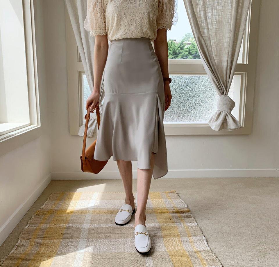 【全品10%OFF】アンバランスフレアスカート・全3色・t57434 レディース 【sk】【韓国 ファッション ボトムス スカート ロング ロングスカート シンプル Aライン アンバランス フレア ラッフル 大人 カジュアル フェミニン 体型カバー 細身 ベーシック 無地 夏 春】