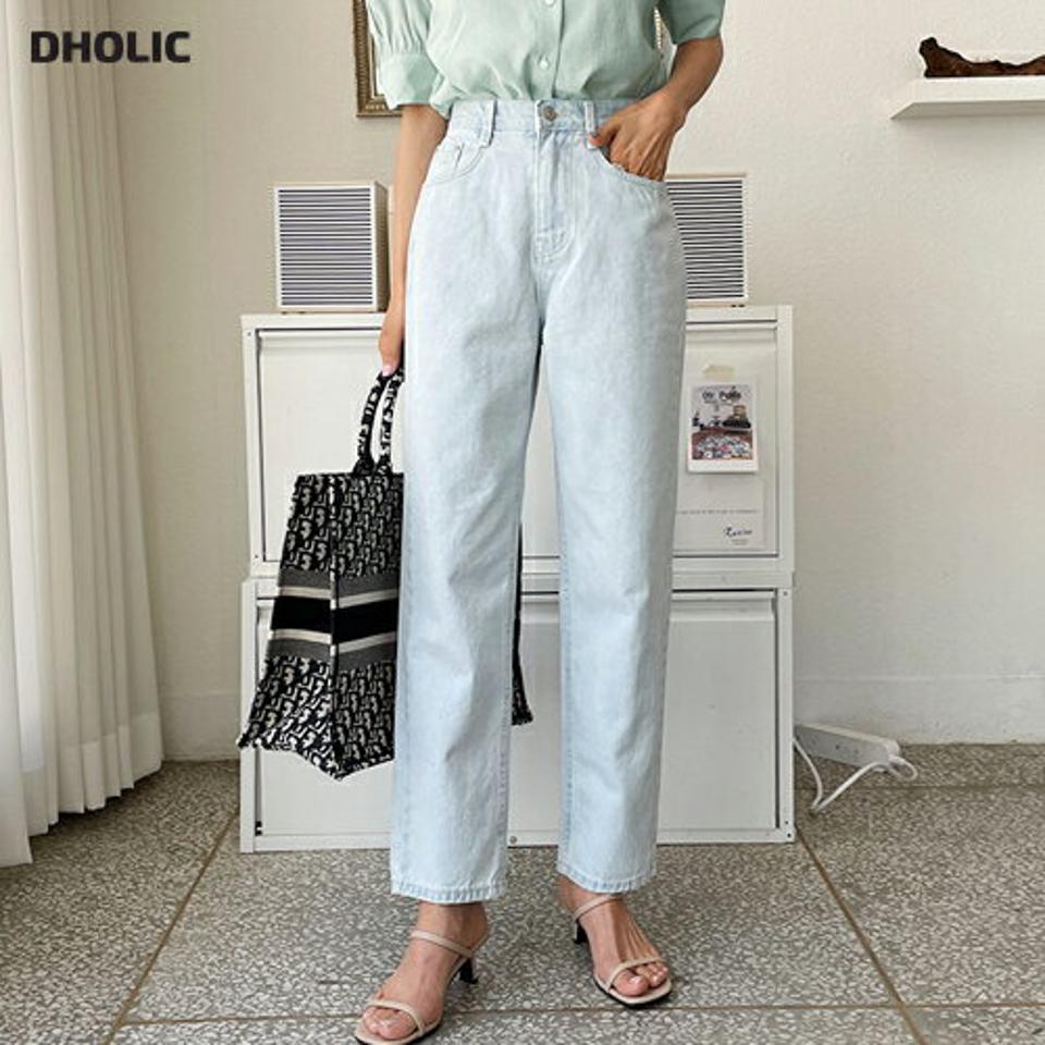 ワイドテーパードデニムパンツ・全2色・t65403 レディース 【pt】 韓国 ファッション ボトムス ロング ロングパンツ デニム 美脚 ルーズ ゆったり ハイウエスト 足長 ワイド ストレート 大人 スリム 10分丈 体型カーバー 細身 夏 春