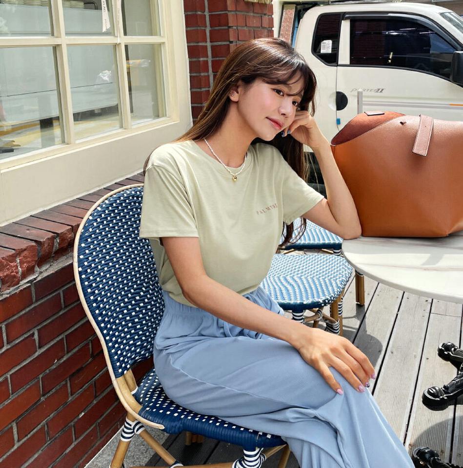 バックプリント半袖Tシャツ・全4色・t65382 レディース 【tops】 韓国 ファッション トップス Tシャツ 半袖 デイリー ルーズ プリント ロゴ ラウンドネック ゆったり 体型カーバー カジュアル 細身 夏 春