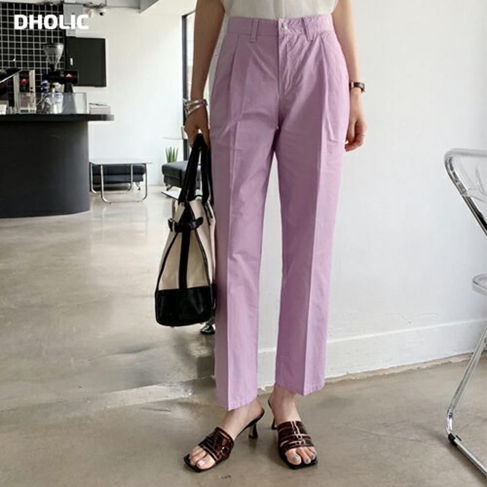 ストレートワンタックパンツ・全5色・t68557 レディース 【pt】 パンツ ズボン ロングパンツ ワンタック ストレート 単色 無地 シンプル カジュアル 大人 春 夏 秋 韓国 ファッション ハイホリHIHOLLI