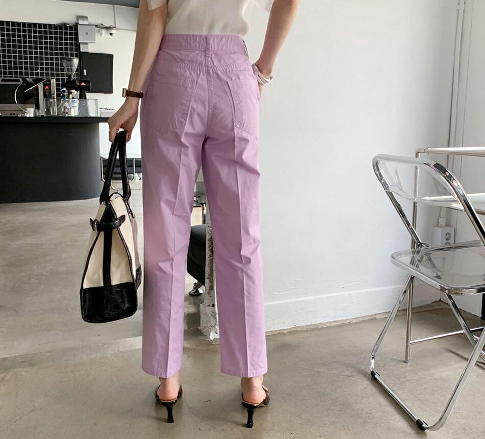 ストレートワンタックパンツ・全5色・t68557 レディース 【pt】 パンツ ズボン ロングパンツ ワンタック ストレート 単色 無地 シンプル カジュアル 大人 春 夏 秋 韓国 ファッション ハイホリHIHOLLI