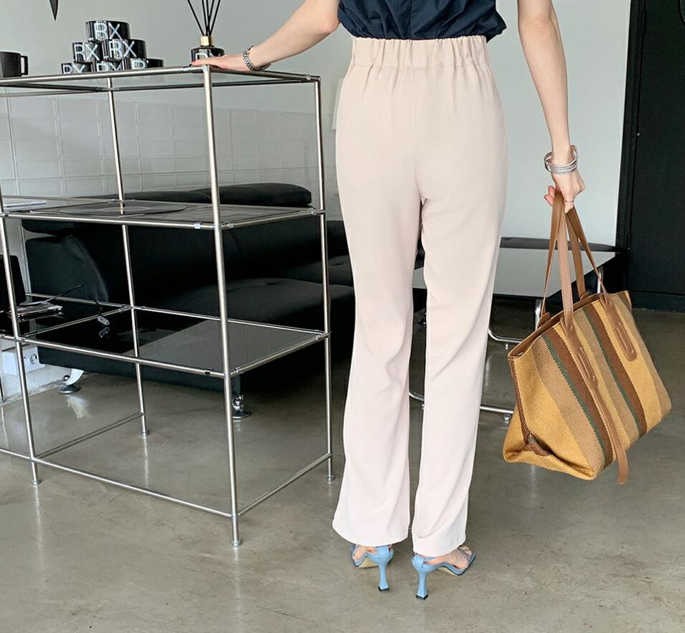 ワンタックスラックス・全3色・t68558 レディース 【pt】 スラックス パンツ ズボン ロングパンツ ワンタック 単色 無地 シンプル ベーシック オフィスカジュアル きれいめ 春 夏 秋 韓国 ファッション ハイホリHIHOLLI