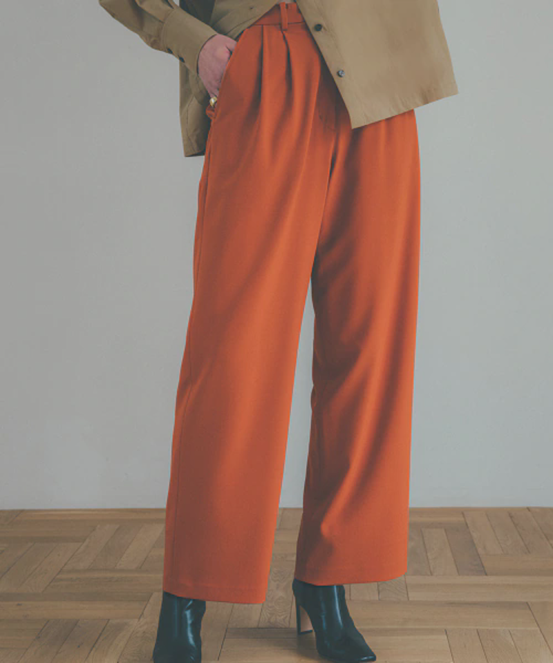 CLANE ベーシックタックパンツ 11110-7002